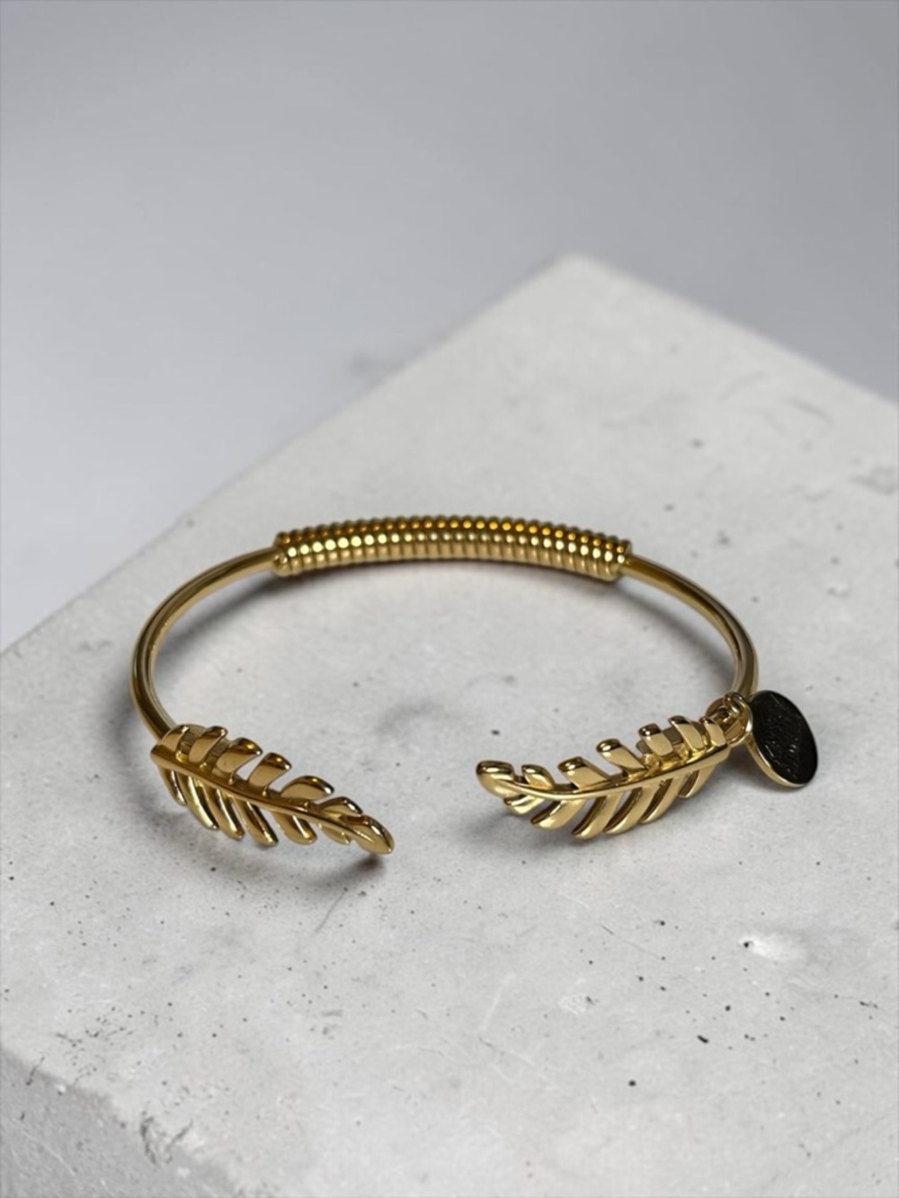 Kinsley Armelle Laurel Leaf Open Cuff Bracelet CC